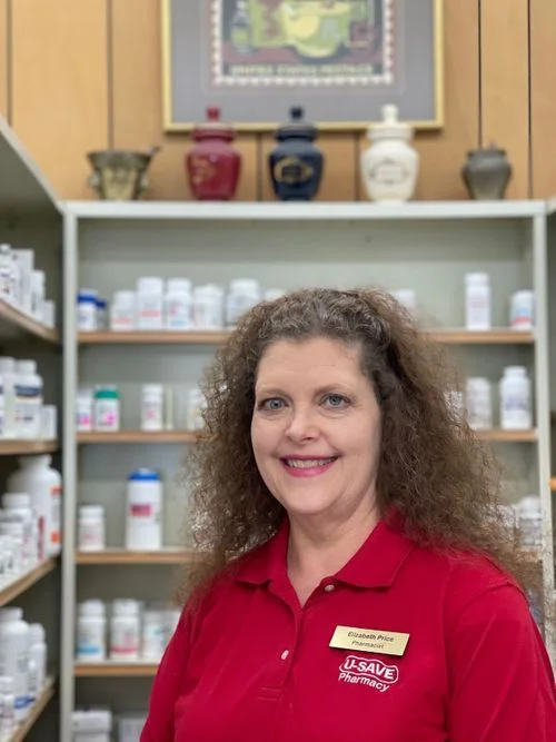 Elizabeth Price, PharmD, inside U-Save Pharmacy